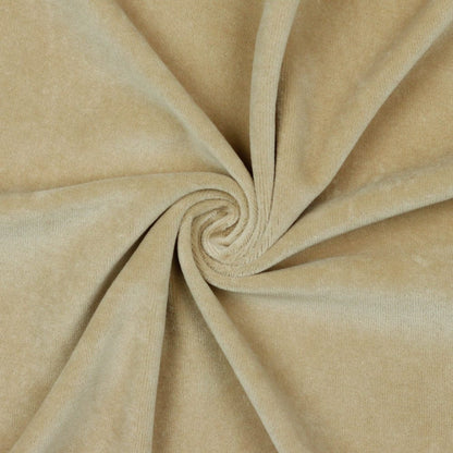 Velours en coton couleur sable 240 g/m²