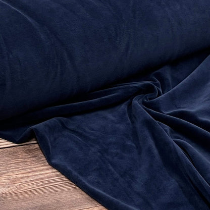 Velours de coton bleu foncé 250 g/m²