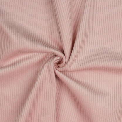 Velours côtelé en coton - rose poudré 280 g/m²