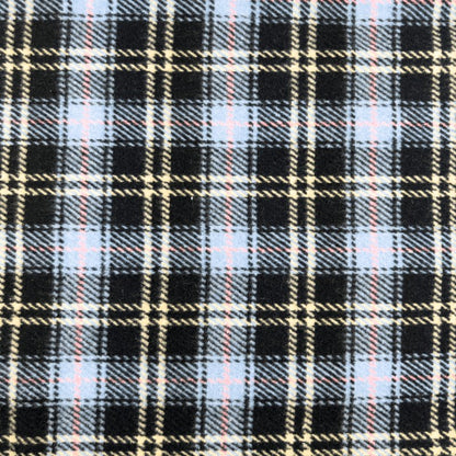 Tissu pour manteau bleu à carreaux 410 g/m²
