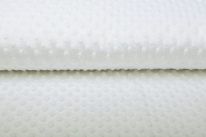 Minky plaid polaire blanc 260 g/m²