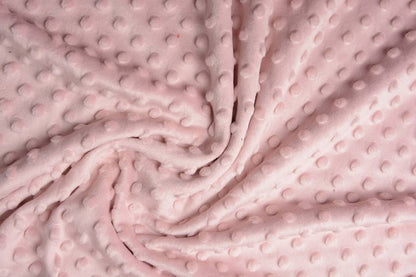 Minky polaire rose poudré 260 g/m²
