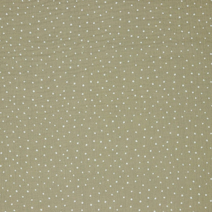 Mousseline à pois sur fond beige 125 g/m²