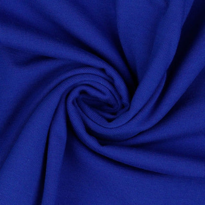 Jersey de coton fin bleu bleuet 215 g/m²