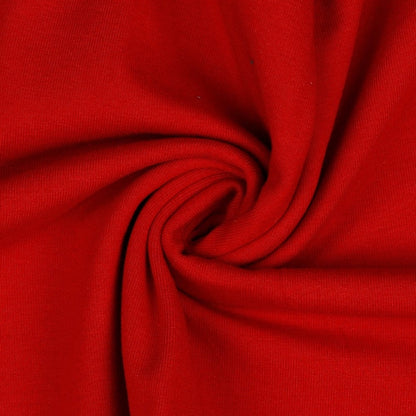 Jersey fin en coton rouge 215 g/m²