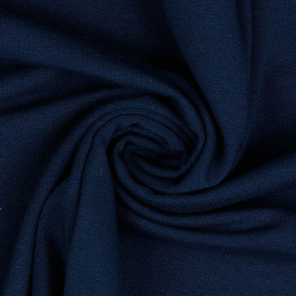 Jersey de coton fin bleu foncé 215 g/m²