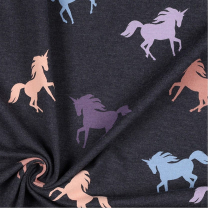 Jersey fin en coton - Licornes 200 g/m²
