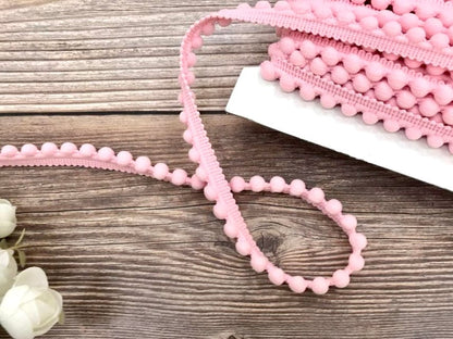 Ruban pompon 12 mm rose #301