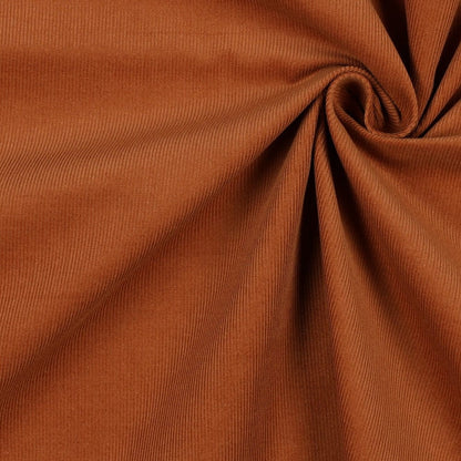 Velours côtelé de coton fin cognac 145 g/m²