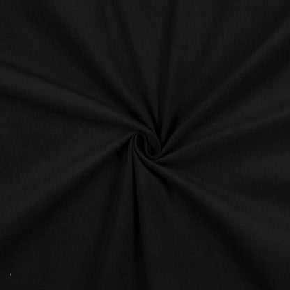 Velours côtelé en coton fin, noir 145 g/m²