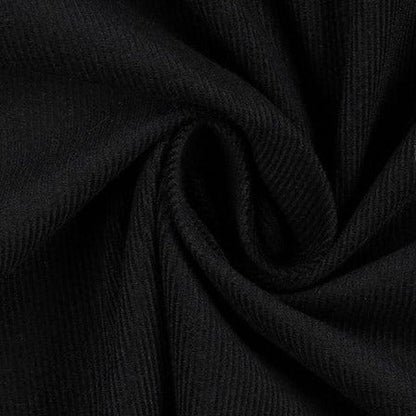 Velours fin en coton noir 145 g/m²