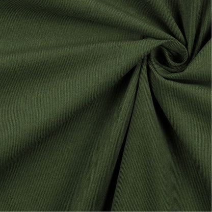 Velours côtelé fin en coton, vert forêt 145 g/m²