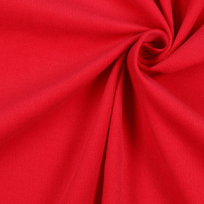 Velours côtelé fin en coton, rouge 145 g/m²