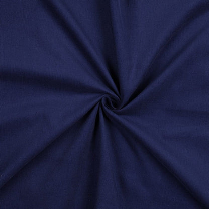 Velours côtelé fin en coton, bleu foncé 145 g/m²