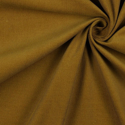 Velours côtelé fin en coton, vert brunâtre 145 g/m²