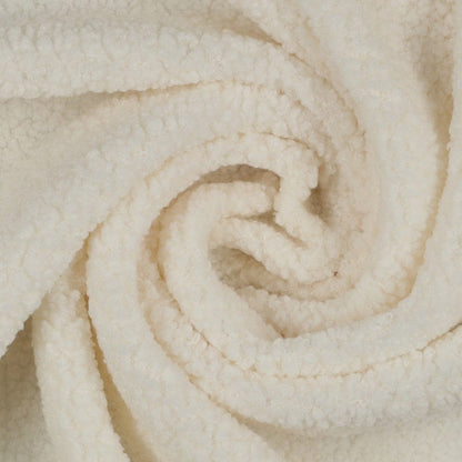 Tissu teddy blanc chaud 270 g/m²