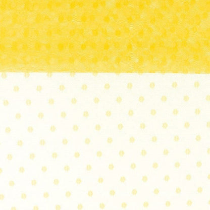 Tulle jaune à pois