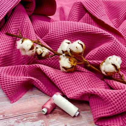 Tissu gaufré-fuchsia 230 g/m²