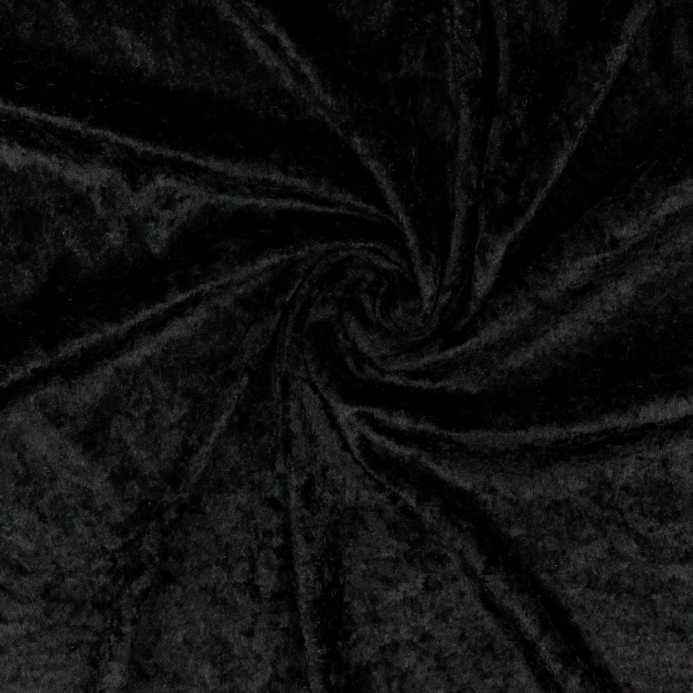 Velvet with crumple effect