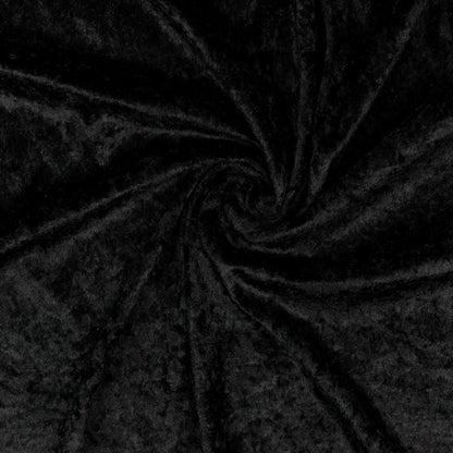 Velours à effet froissé-noir 160 g/m²
