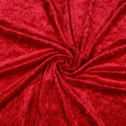 Velours à effet froissé - rouge 160 g/m²